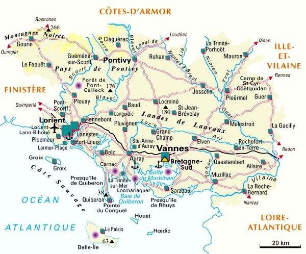 Les départements et leur histoire - Morbihan - 56 -