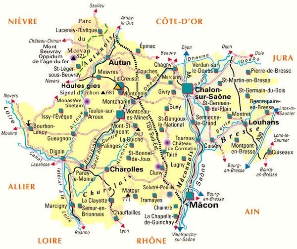Les départements et leur histoire - Saone et Loire - 71