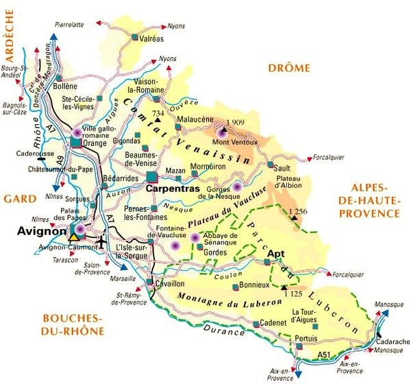 Les départements-(histoire)- Vaucluse - 84 - 