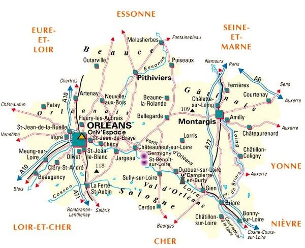 Les départements et leur histoire - Loiret - 45 -