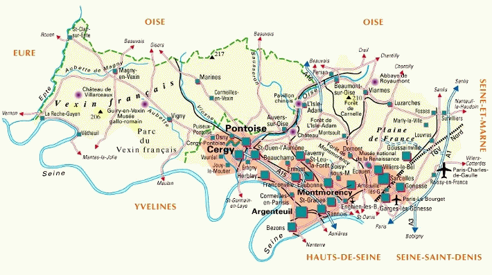 Les départements-(histoire)- Val d'Oise - 95 -